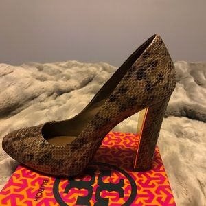 Tory Burch Delilah Two Tone Snake Pump